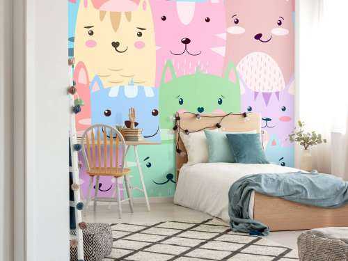 Bunte Katzen