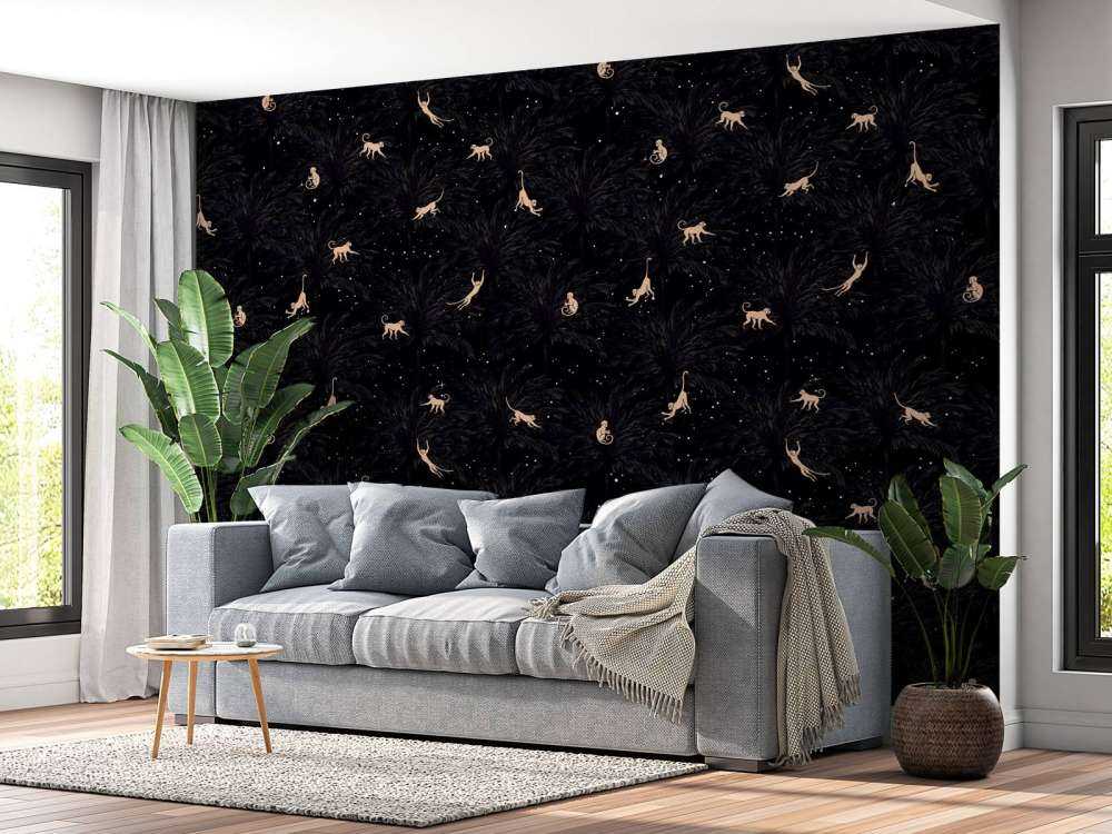 Tropische Affen - schwarz