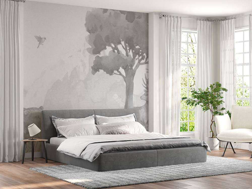 Waldtiere in Schwarz und Weiß