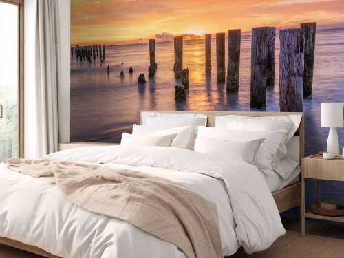 Orange lila Meer