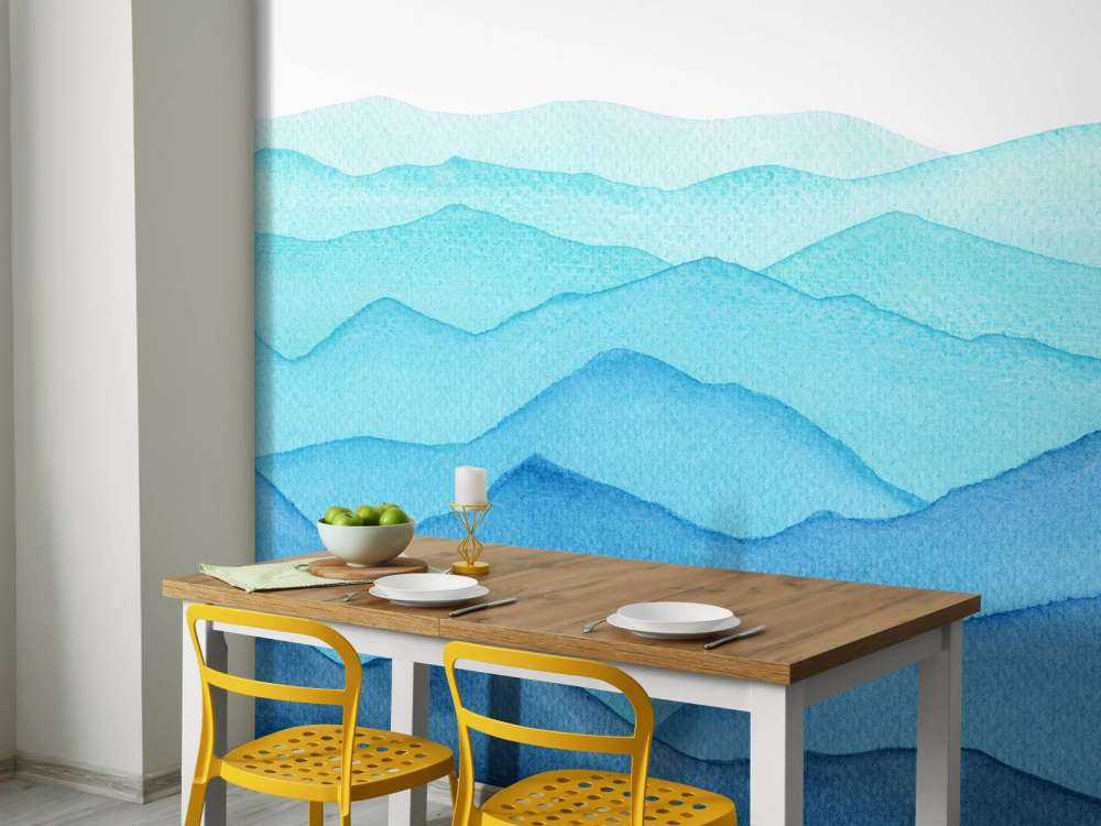 Aquarell-Berge