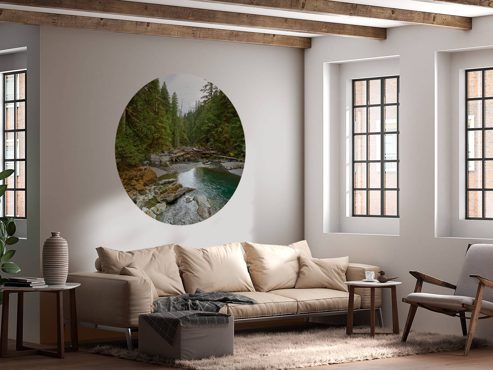Fluss mit Staudamm