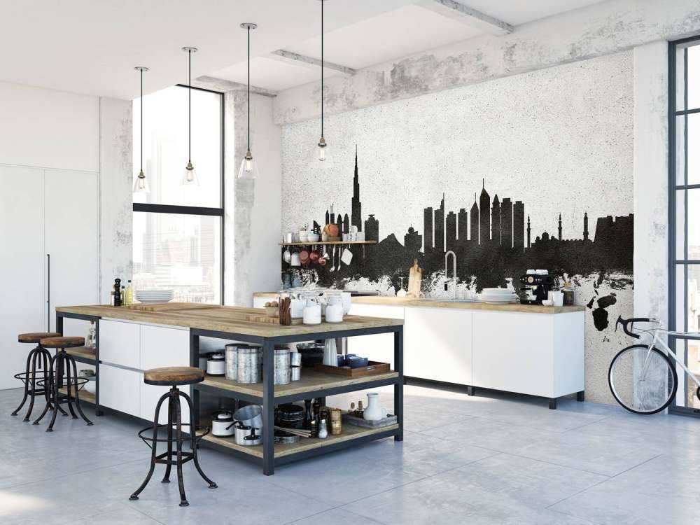 Aquarell-Skyline, Dubai