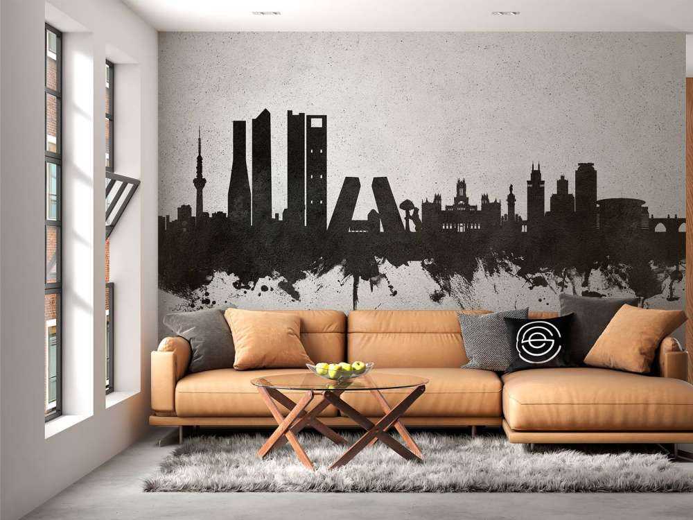 Aquarell-Skyline, Madrid