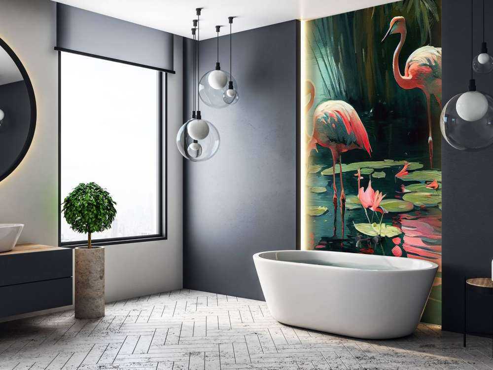 Seerosen Flamingo Oase