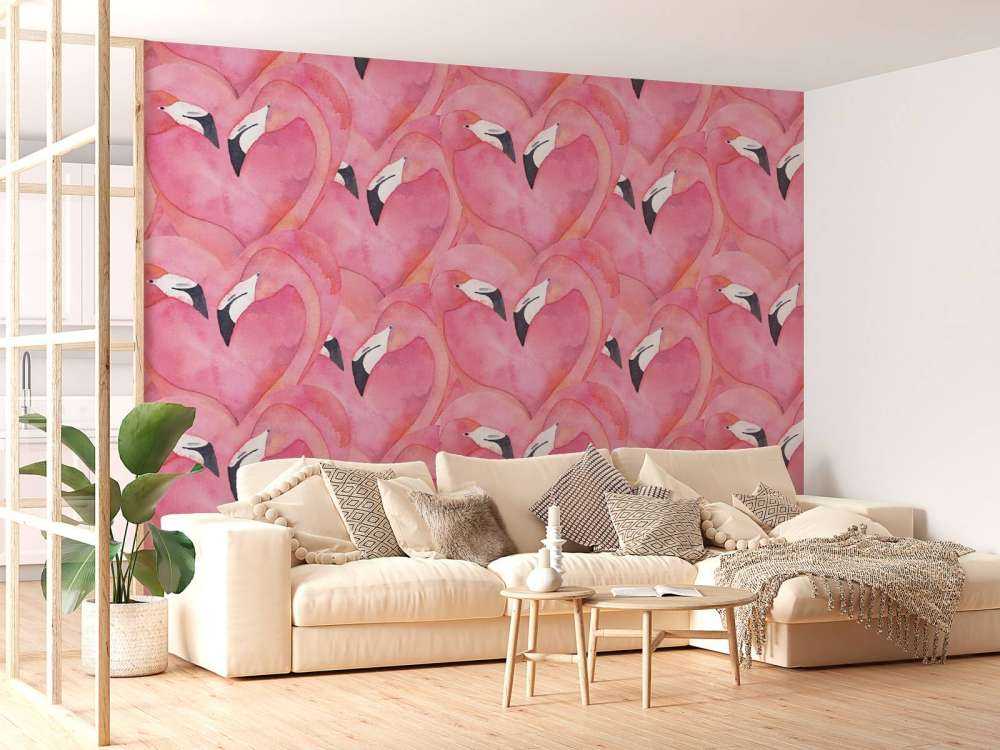 Aquarell Flamingos
