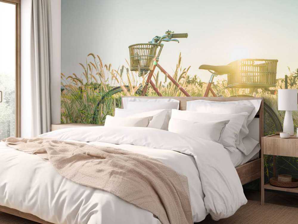 Rotes Vintage-Fahrrad