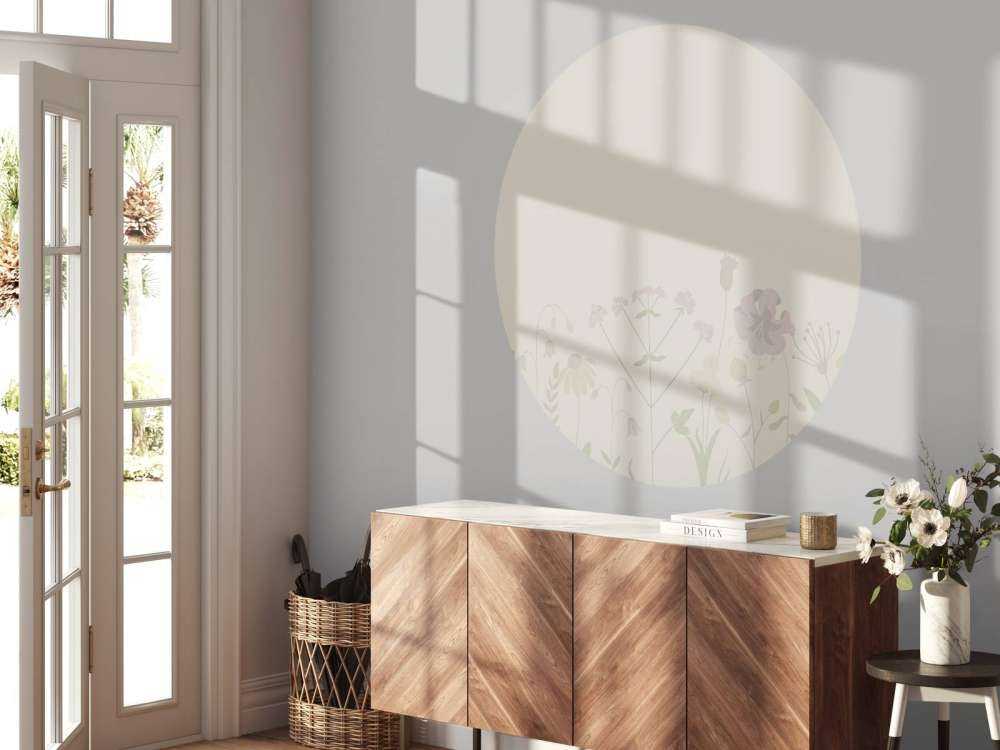 Blumenfeld beige und altrosa