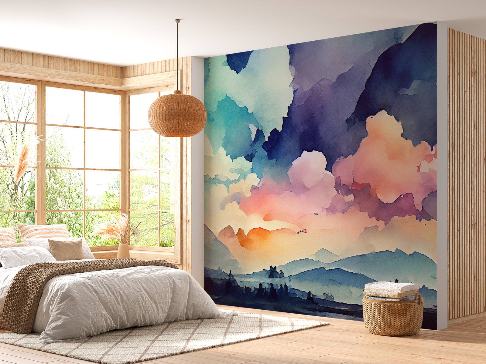 Fototapete - Abstrakter Aquarellhintergrund - Fototapete, image size:1600x1200