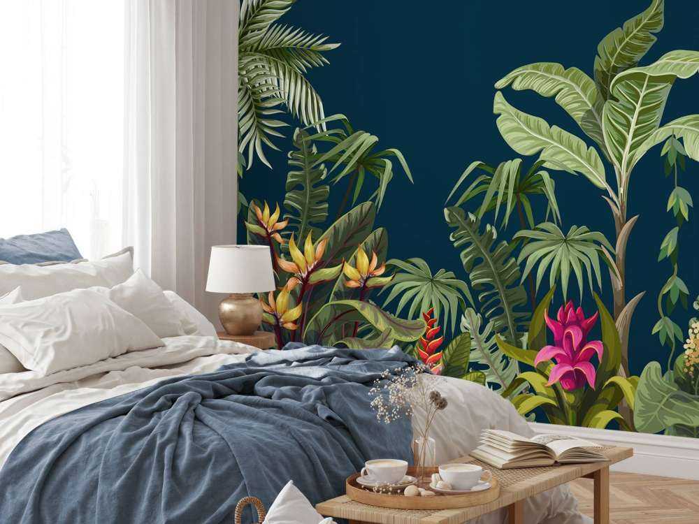 Dschungel Blumen und Bäume