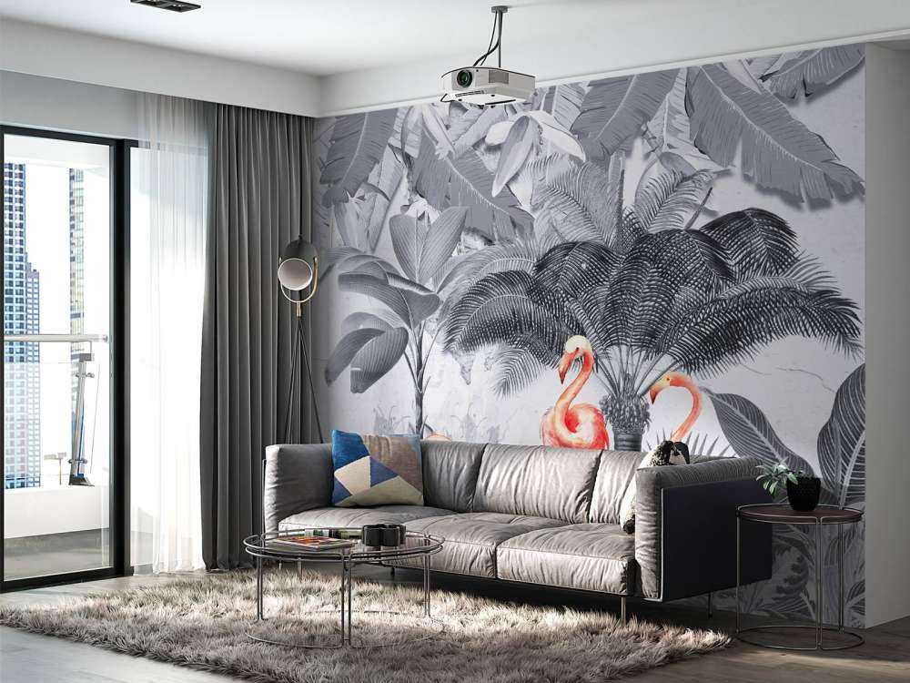 Dschungel mit Flamingos