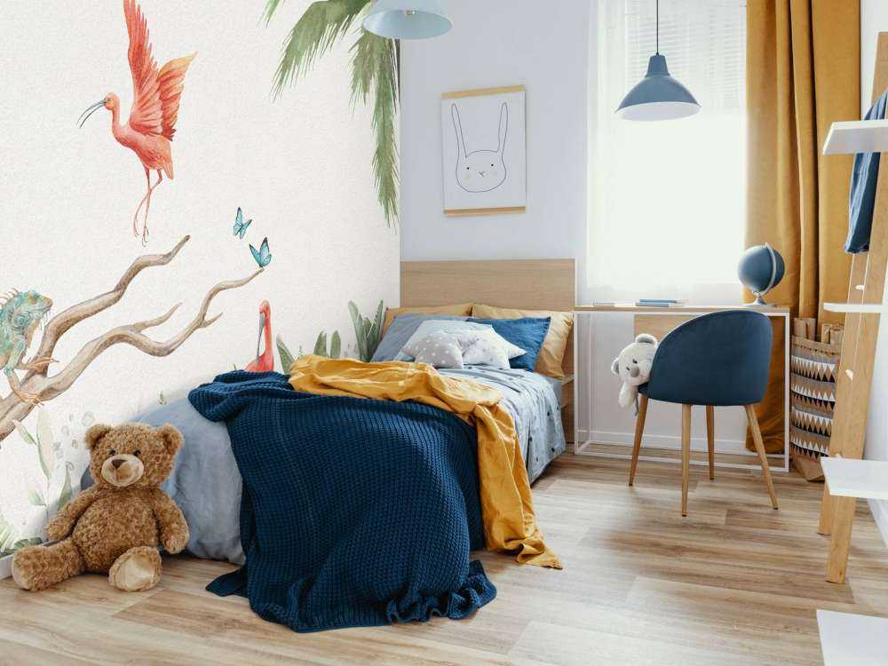 Zweig mit Dschungeltieren