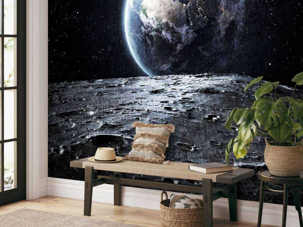 Mond und Erde