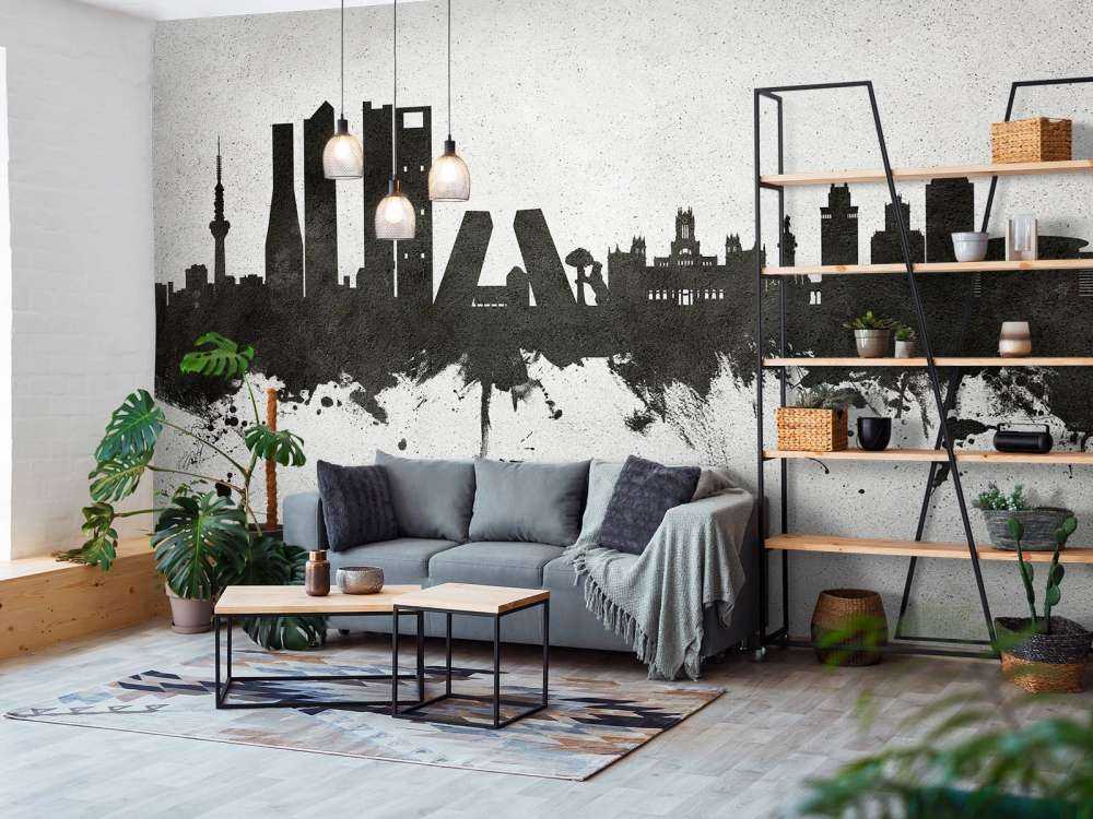 Aquarell-Skyline, Madrid