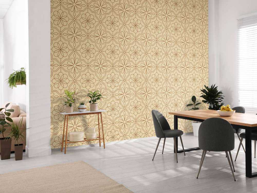 Blumen im Retro Stil