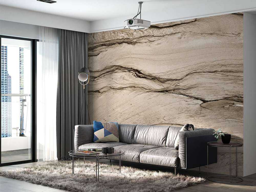 Gewellter beiger Marmor
