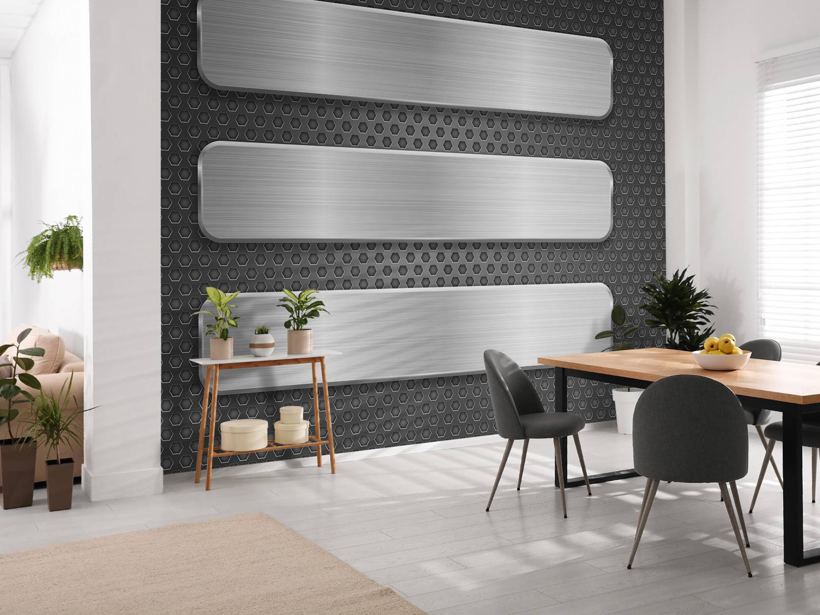 Metallhintergrund mit Platten