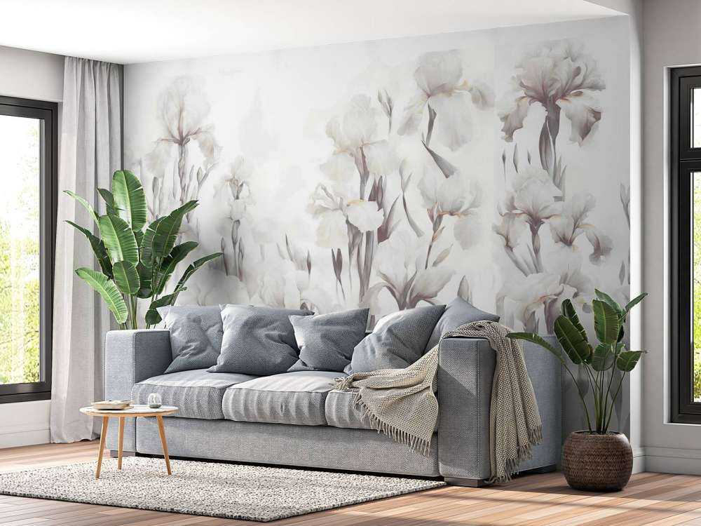 Iris tanzen nahtlos gedämpftes Beige