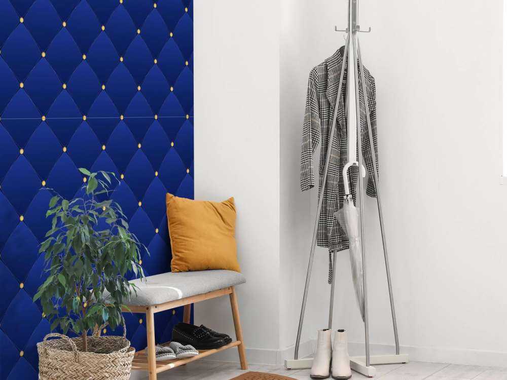 Dunkelblaues Chesterfield-Muster