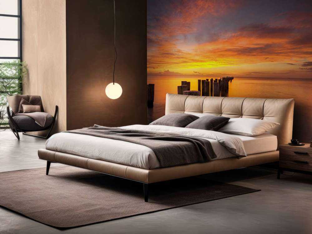 Wellenbrecher bei Sonnenaufgang