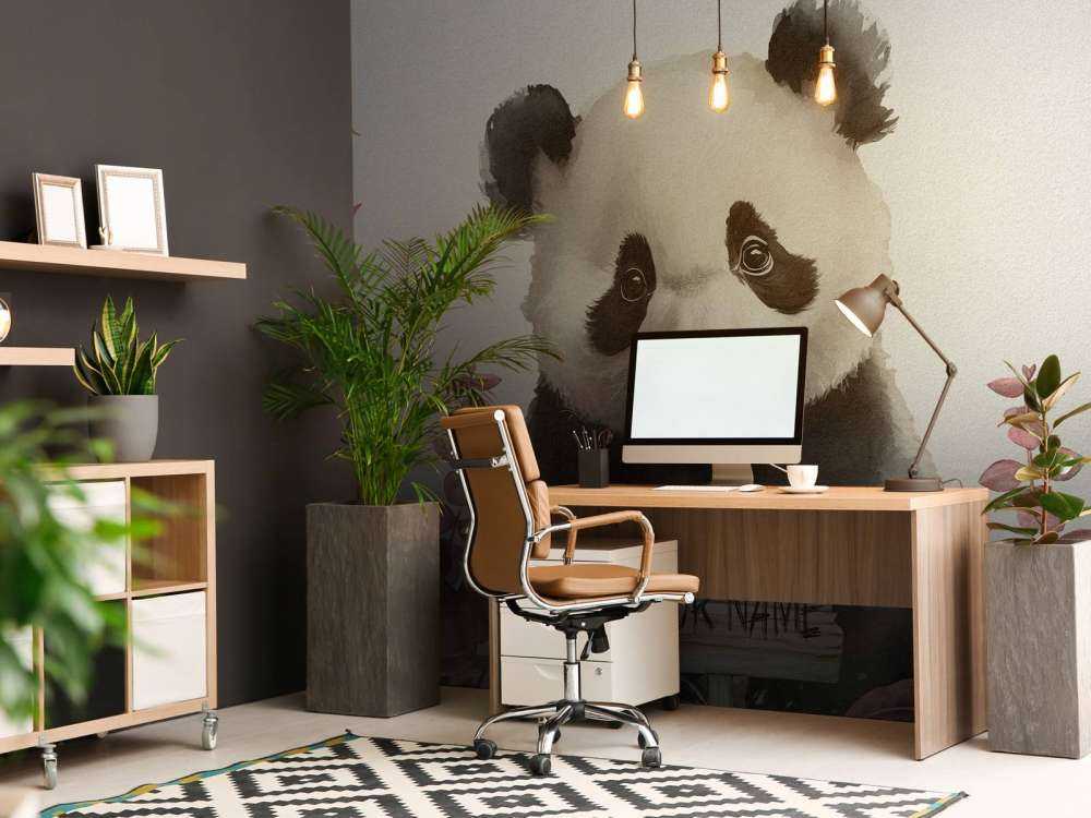 Kleiner Panda im Dschungel rosa