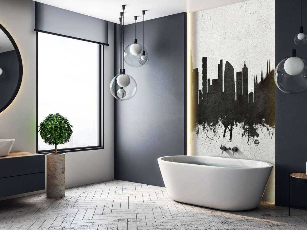 Aquarell-Skyline, Mailand