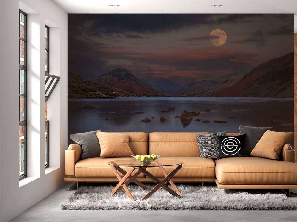 Moon above Wastwater, Lake District, Cumbria