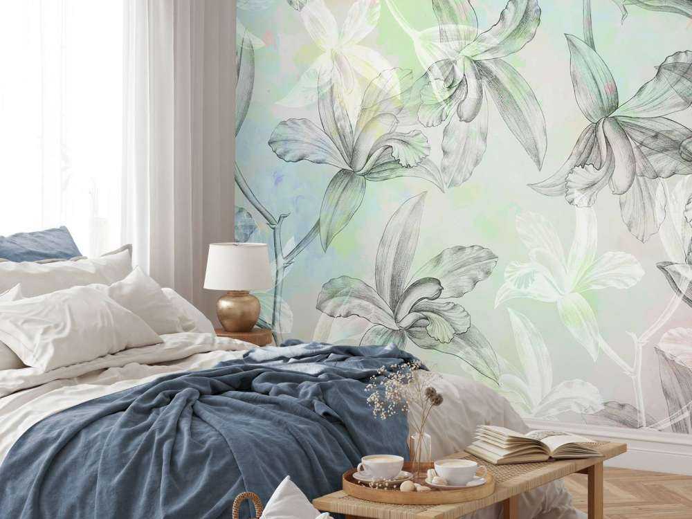 Aquarell Orchideen Harmonie