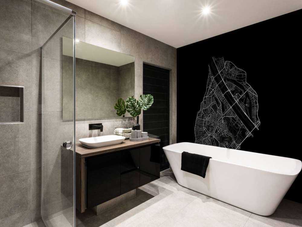 Karte der Wiener Innenstadt, schwarz