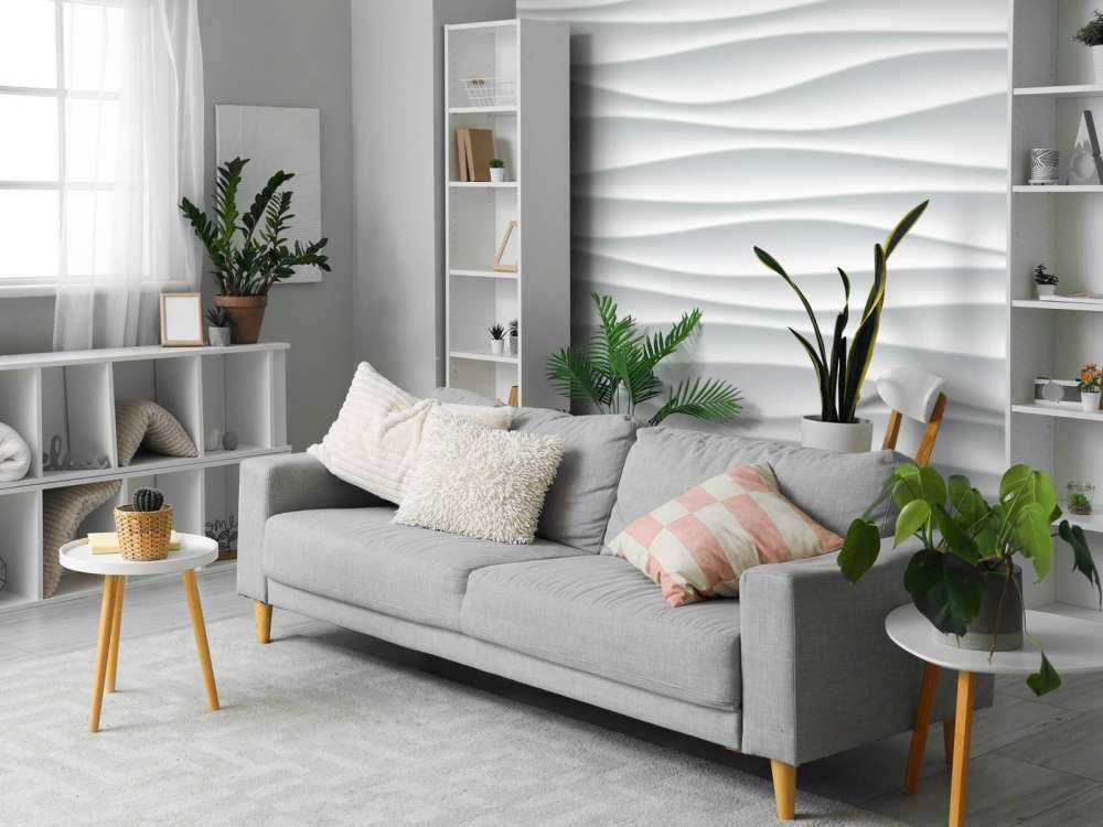 Weiße wellenförmige Struktur