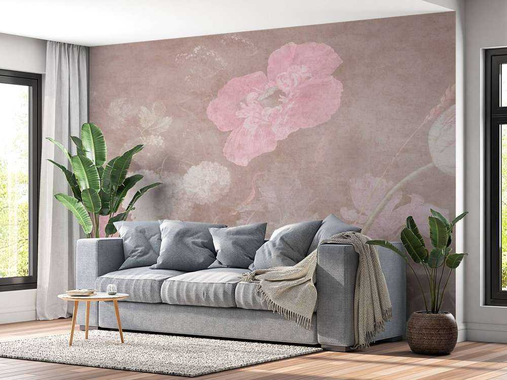 Barockblumen-Stillleben - vintage pastell