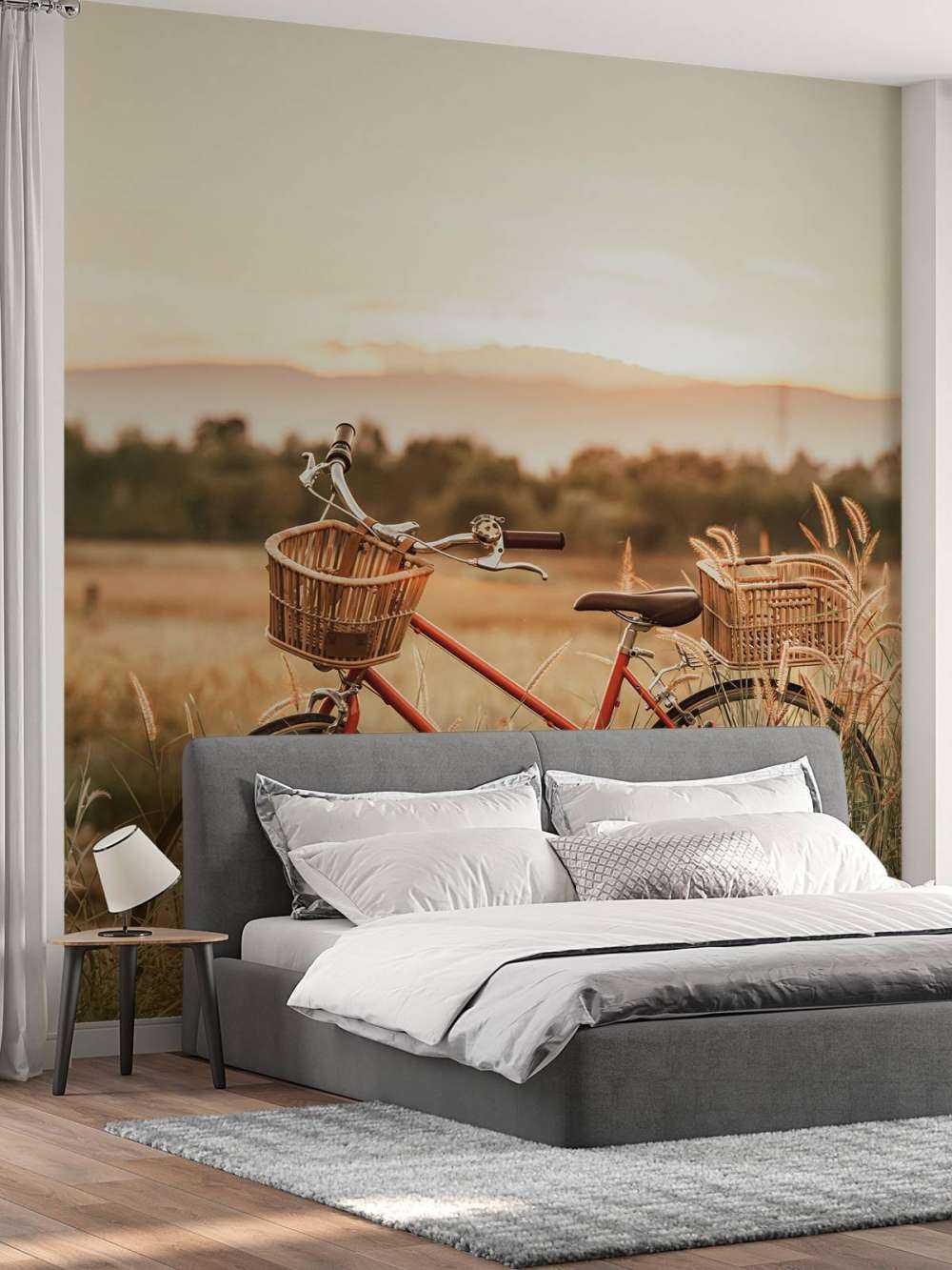 Oldtimer-Fahrrad im Sommer