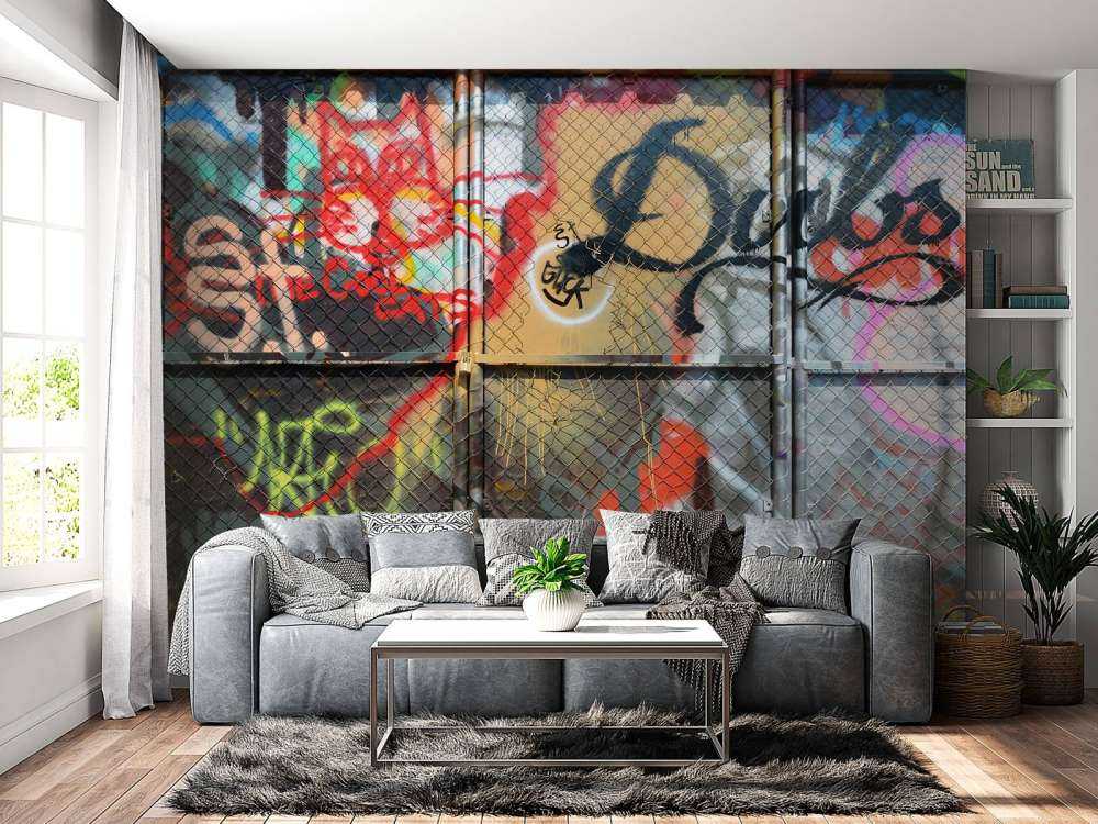 Graffiti auf Stahltüren