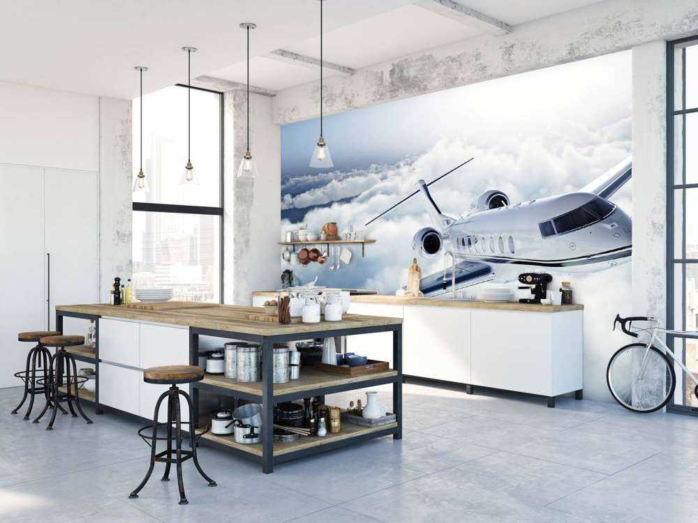 Privatflugzeug in der Luft