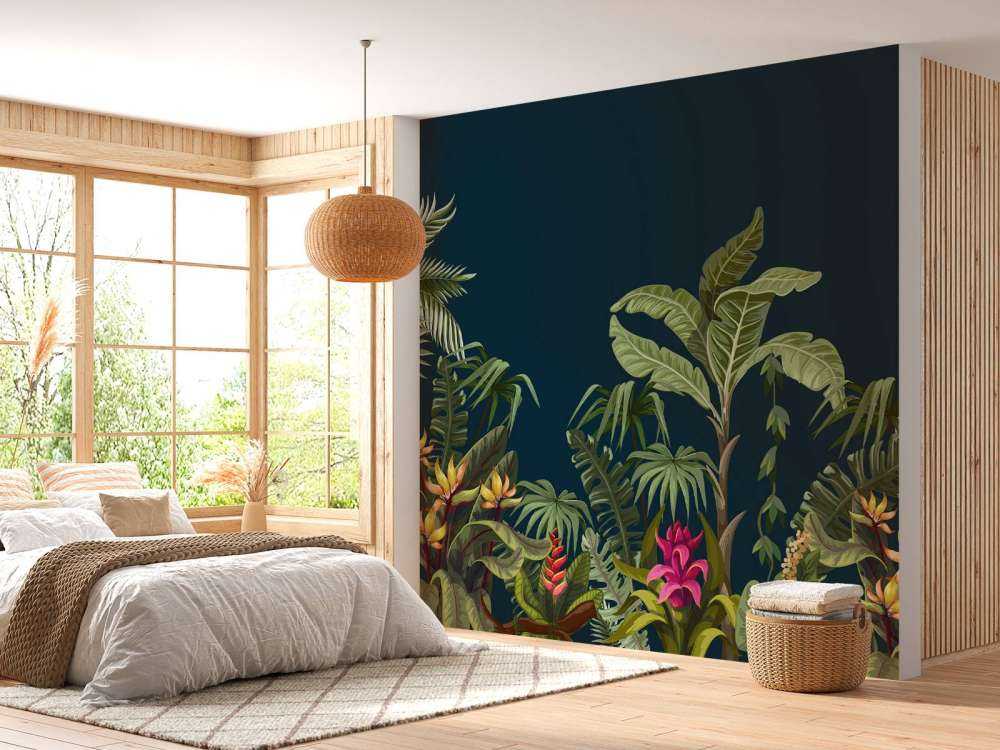 Dschungel Blumen und Bäume