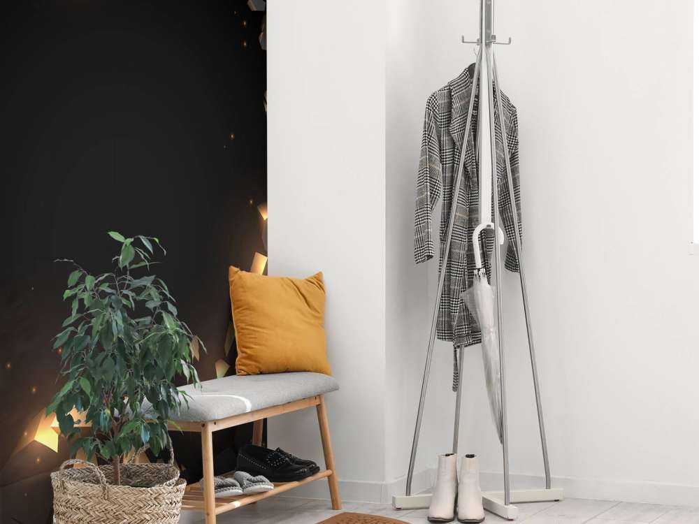 Schwarze Wand mit Loch