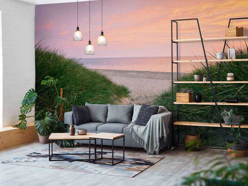 Dünenpassage mit Sonnenaufgang