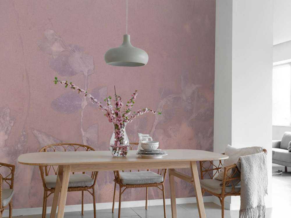 Wilde Geranie und Schneebeere - mauve