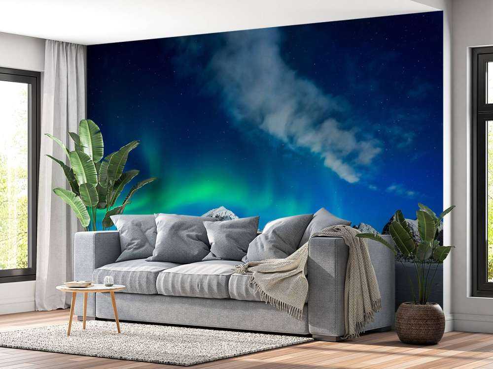 Nordlicht über den Bergen