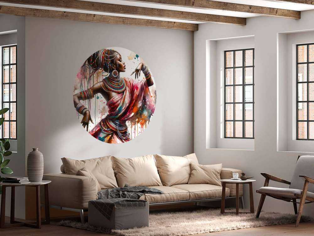 Aquarell Afrikanische Tänzerin