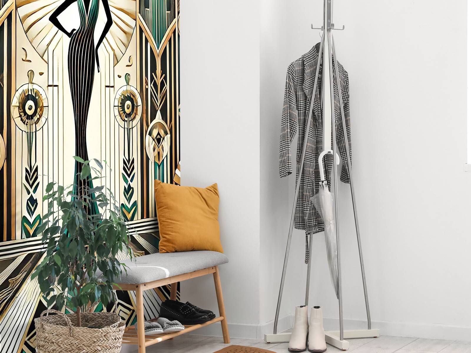 Vintage-Eleganz-Szene im Art Deco