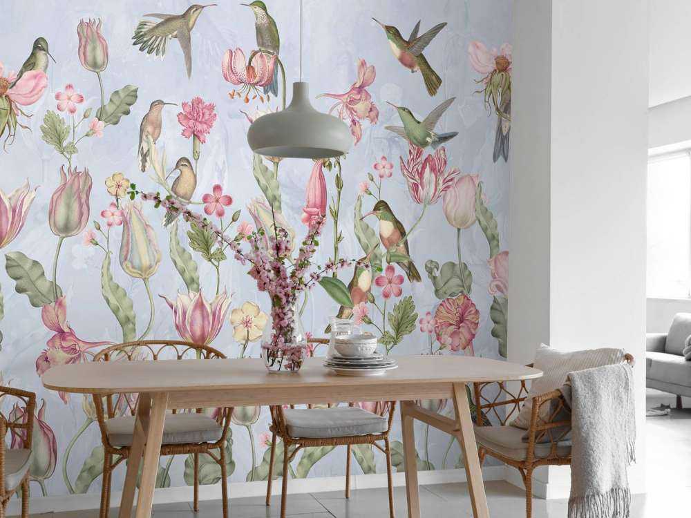 Frühling Kolibri Symphonie - Pastellblaue Serenade