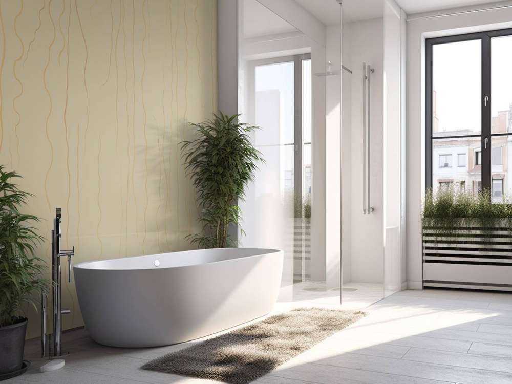 Lignes organiques herbe beige II