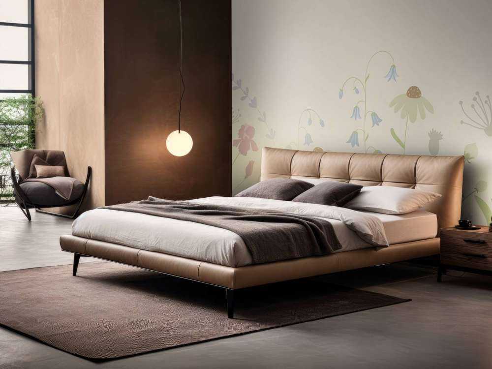 Blumenfeld hoch Sand, altrosa, grün und flieder