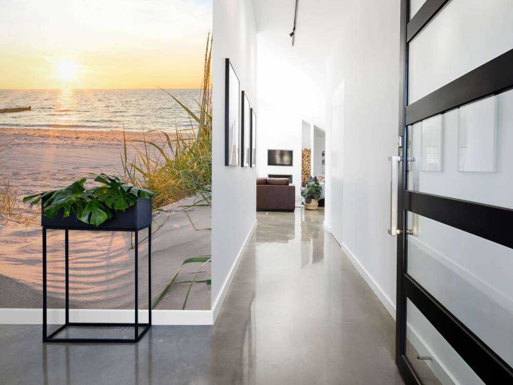 Dünenstrand mit Sonnenuntergang