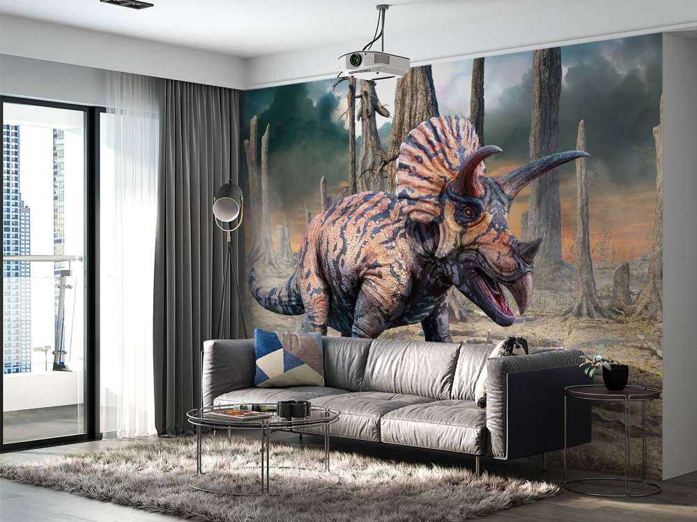 Torosaurus in einer verlassenen Gegend