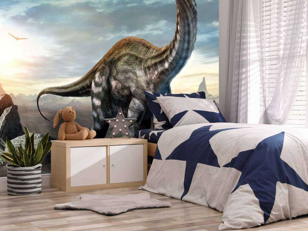 Apatosaurus in den Bergen