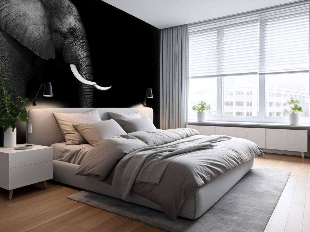 Elefant auf Gras