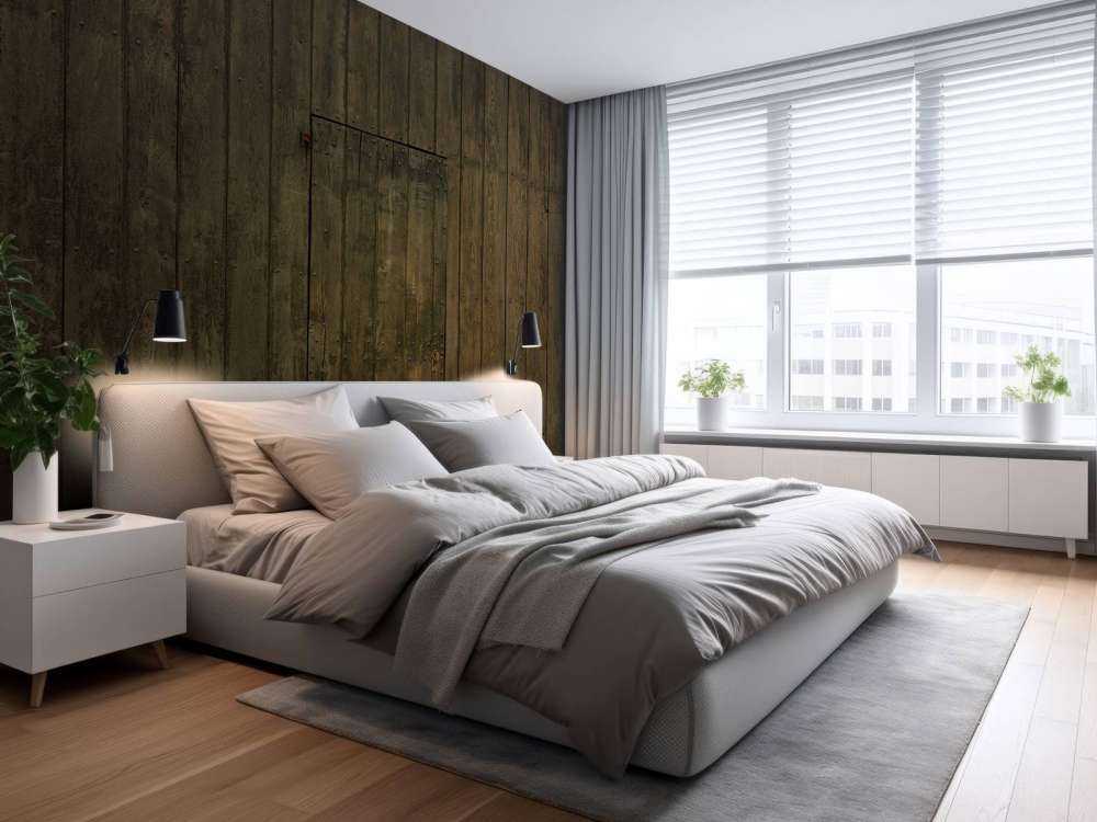 Holzwand mit Tür