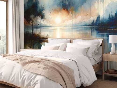 Aquarell Abstrakter See